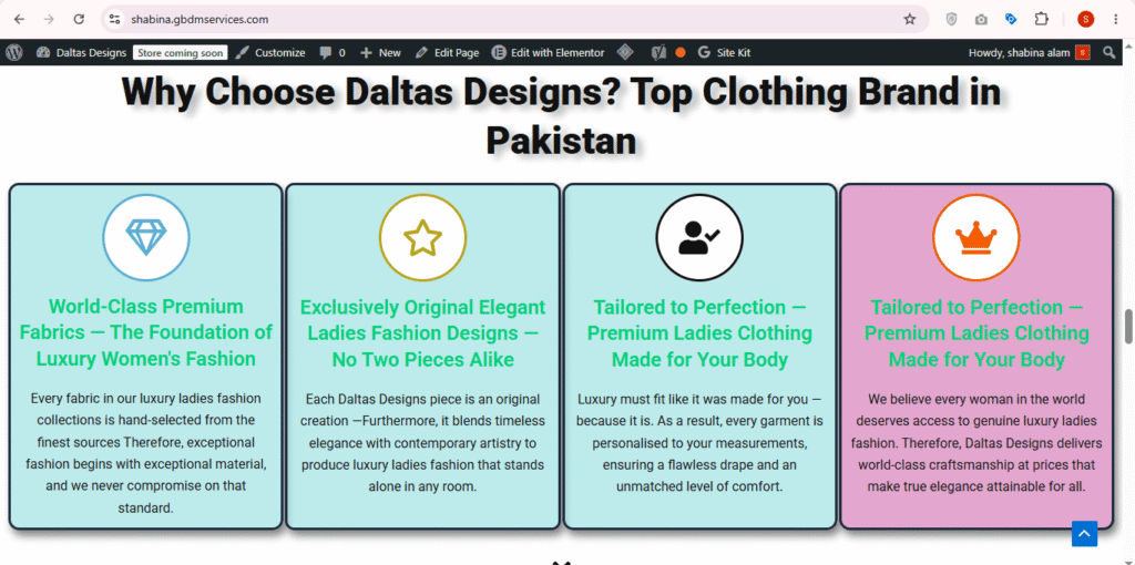 Digital Marketing Portfolio Showing SEO and Website Development Projects